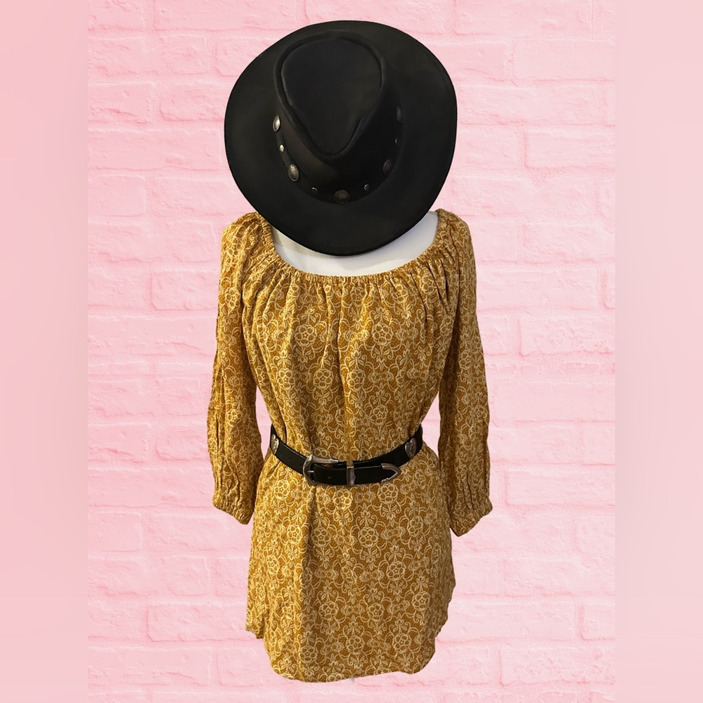 Boho Yellow Floral Dress